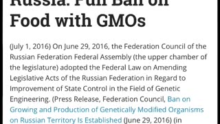 Putin and Russia Facts You Didn't Know - GMO'S BANNED IN RUSSIA