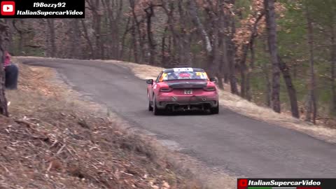 Fiat 124 Abarth Rally R-GT - WRC Rally Monte Carlo 2018 - Action, Flatout, Powerslide & Pure Sound!