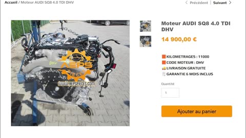 Moteur AUDI SQ8 4.0 TDI DHV