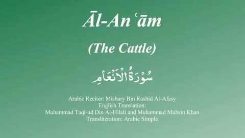 Surah Al Anam with Tajweed by Mishary Al Afasy