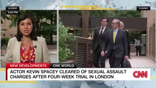 Watch moment Kevin Spacey speaks to reporters after being cleared of all sexual assault charges