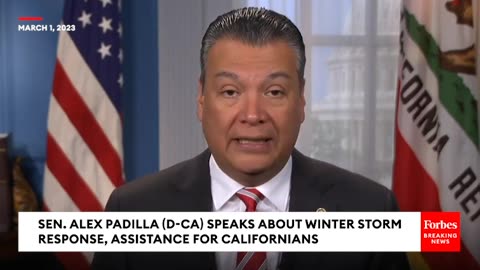 Alex Padilla Shares Message For California Residents Impacted By Winter Storms