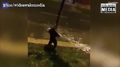 Yorkshire, England: Man uses a cordless angle grinder to cut down a surveillance camera, the day after it was installed in his neighbourhood. This is what we will have to do to the cameras that make '15 minute cities' possible