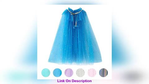 Get Summer Girl Princess Party Accessories Cloak Snow Queen