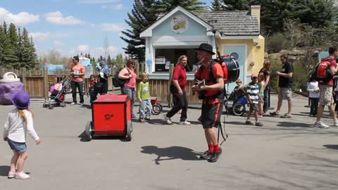 Dan the One Man Band performs at Calaway Park, Springbank, Alberta