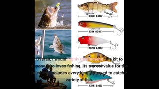 Buyer Comments: GOANDO Fishing Lures Kit for Freshwater Bait Tackle Kit for Bass Trout Salmon F...