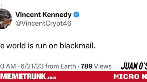 The world is run on blackmail.