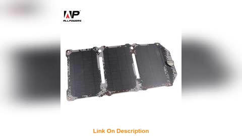 Top ALLPOWERS Newest 21W Solar Panel Solar Cells Dual