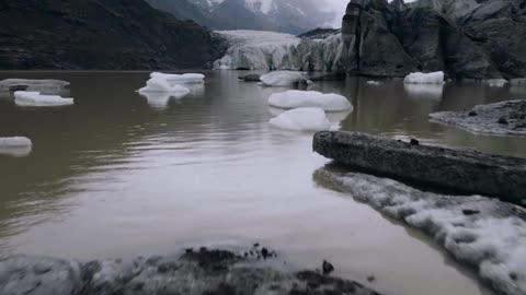 Outdoor aerial photography, unique snow scenery in the mountains of the United States