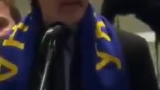 TRUDEAU- SLAVA UKRAINI !! - AUDIENCE- FUCK TRUDEAU !