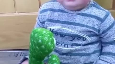 4 March 2023 -Cute Babies Playing with Dancing Cactus (Hilarious)Cute Baby Funny Videos
