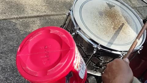 Drumming at the market