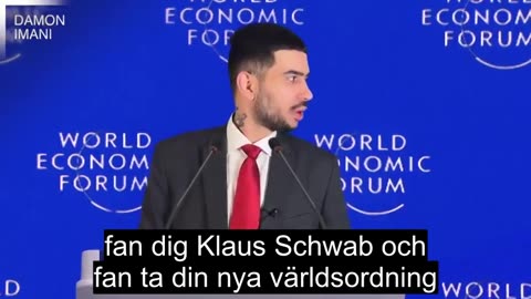 Damon Imani tells Klaus Schwab to go fuck himself