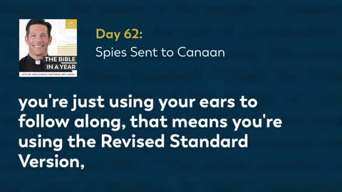 Day 62: Spies Sent to Canaan — The Bible in a Year (with Fr. Mike Schmitz)