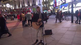 Augustin Kafka Music Busking in London 2017.