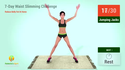 7 Day Waist Slimming Challenge Reduce Belly fat at home