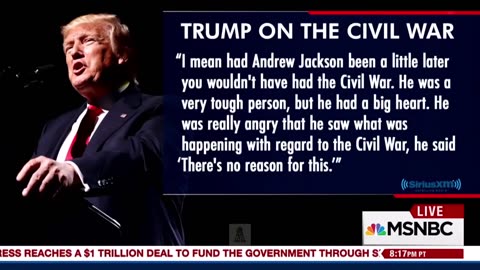 Trump says Andrew Jackson would have prevented the Civil War