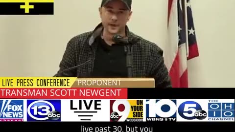 The trans 'Hero', Scott Newgent, silences an entire room of reporters