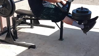 70 Lb Leg Lifts!