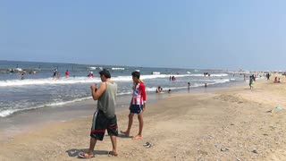 People Enjoy Summer In Ras El Bar Beach