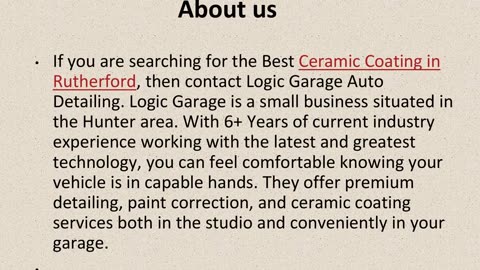 Get The Best Ceramic Coating in Rutherford.