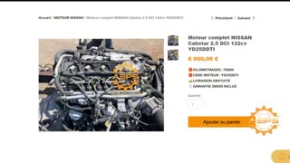 AEPSPIECES.COM - Moteur complet NISSAN Cabstar 2.5 DCI 122cv YD25DDTI