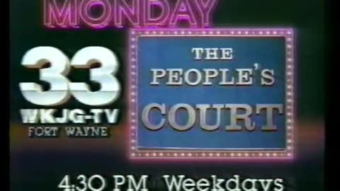 April 26, 1986 - Fort Wayne Bumper for 'People's Court'