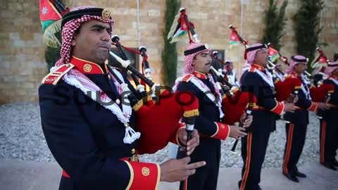 Traditional Jordanian Military Band Perform. Traditional...