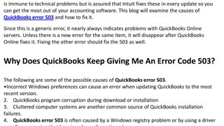 How to Resolve QuickBooks Desktop Update Error 503?