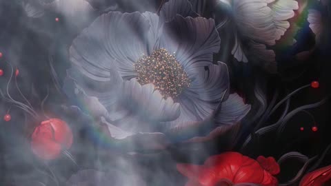 Dark Flowers | Black Flowers | Dark Gothic Art | Smoke | AI Art