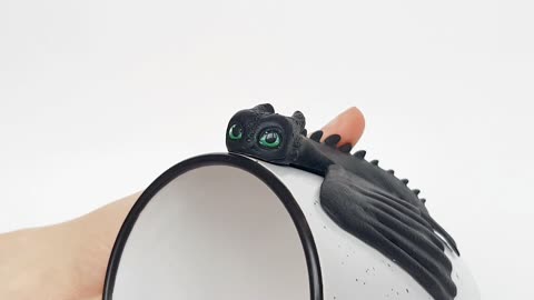 Mug with dragon Night Fury HTTYD Toothless Beam eye. How to train your dragon sit on a dalmatian cup