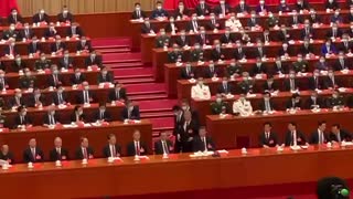 Emperor XI just had HU Jintao Fmr CCP Chairman, hauled out of CCP summit