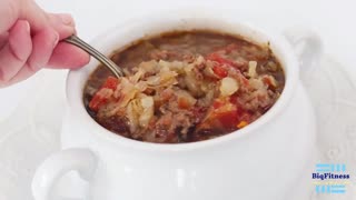 "Savory Symphony: Crockpot Cabbage Soup with Ground Beef"