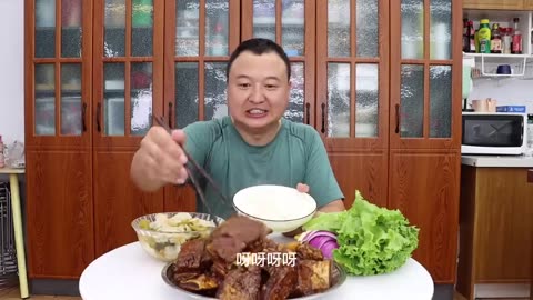 10 jin of beef ribs, A Qiang makes "braised beef ribs in soy sauce"