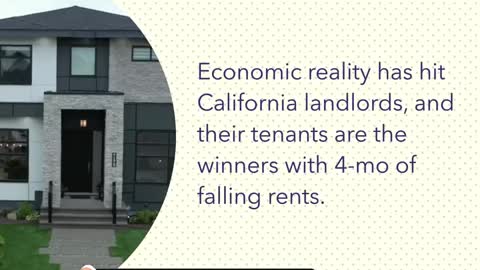 Rent Prices Are Falling In California.