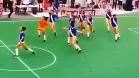 Funny football goal moment goal and dance