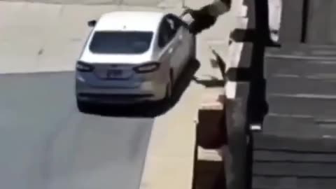 Man With Rock vs Car