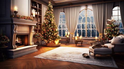 Christmas Music 🎵 Beautiful Christmas Ambience 🎅🏻 Soft Christmas Songs with Fireplace 🎄