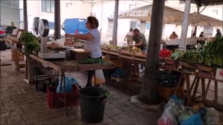 An Open-Air Market in Brindisi, Italy