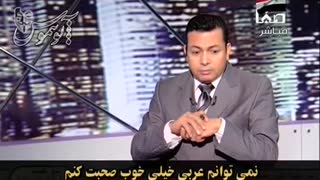 Iranian man comments to an Arab Live TV program