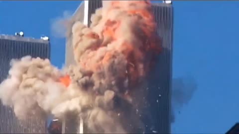 9/11 1st Plane Impact Upscale *HD*