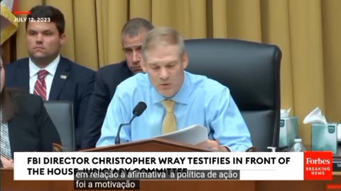 Jim Jordan Lidera Audiência Tensa Em Que o FBI Dir. Wray Testemunha perante o Comité Judiciário — Parte 1