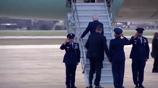 Biden Almost WIPES OUT On The Air Force One Stairs Again