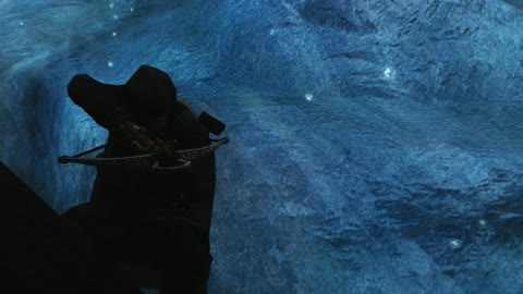 Skyrim Requiem Short Scene: Bandit Falls into Water Grave