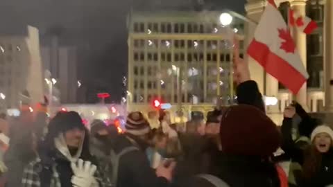 Canadians Celebrate with Fireworks After Withstanding Heavy-Handed Policing in Ottawa