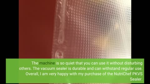 Customer Comments: NutriChef PKVS Sealer Automatic Vacuum Air Sealing System Preservation wS...