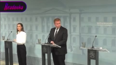 Finland Interior Minister Collapses During Live Broadcast on Nord Stream Briefing.