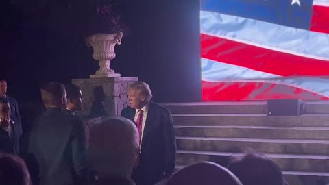 President Trump after the viewing of The Sound of Freedom last night at Bedminster