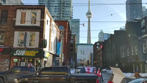 Raw Recording: DT Toronto Trucker Protest Pt 7