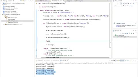 Learn Java Tutorial for Beginners, Part 47: Serializing Multiple Objects